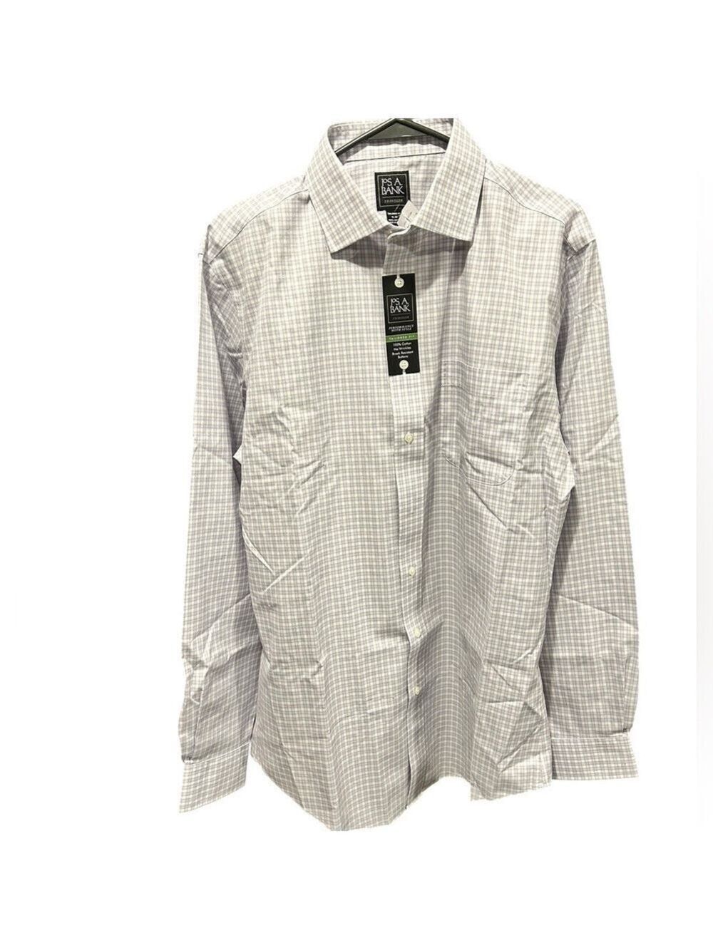 Jos. A. Bank Traveler Tailored Fit Long Sleeve Button Up Shirt NWT Size 16-36